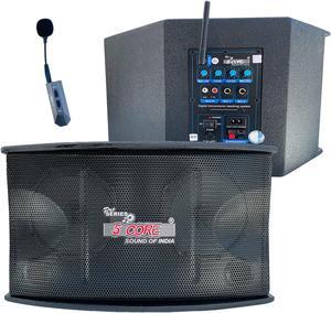 5 Core Audio Presentation System Power Professional Audio Amplifier - 200W Receiver System; Inbuilt Collar Microphone w/USB; AUX; Additional 2 MIC Input in w/Echo