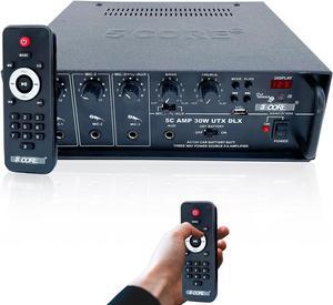 Amplifier Home Audio Receiver Amp Home Stereo System USB Input 3 Mic Aux Mini Amplifier for Speakers Surround Sound 5 Core AMP 30W-UTX-DLX