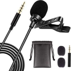 5Core Lavalier Microphone 3.5mm Clip-On Mic for Android DSLR Tiktok Youtube Vlog CM MOB 2M
