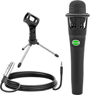 5 Core Professional Dynamic Vocal Microphone - Unidirectional Handheld Mic XLR Karaoke Microphone with ON/OFF Switch Includes 12ft XLR Audio Cable to 1/4'' Audio Jack Included - MIC CROWN
