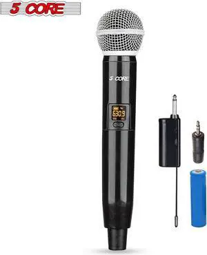 5 Core Pro Wireless Handheld Microphone Transmitter with Vocal Microphone Capsule for use with Wireless Systems Rechargeable Digital WM 1001