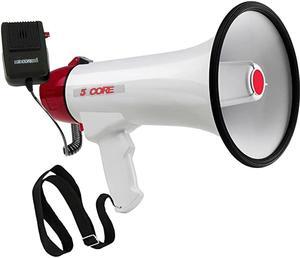 5Core Megaphone Handheld Bullhorn Cheer Loudspeaker Bull Horn Speaker Megaphono Siren Sling Strap Portable 20RF