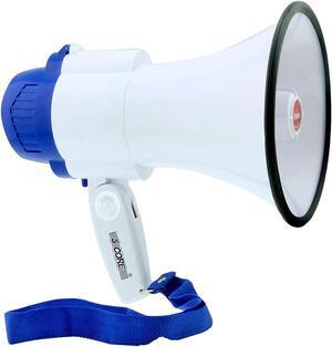 5 Core Inc Megaphone Bullhorn Cheer Horn Mic Recording Siren Blow Horn Hand Held Mega Phone Loudhailer 5 Core 8R