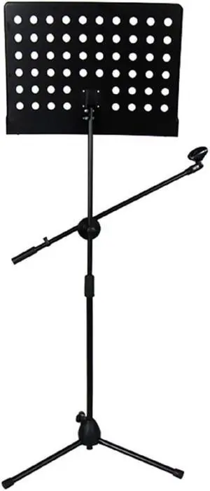 5 Core Sheet Music Stand With Mic Stand Holder - 3 IN 1 Professional Portable Music Stand with Folding Tray;  Detachable Microphone Stand Dual-Use for Sheet Music & Projector Stand MUS MH