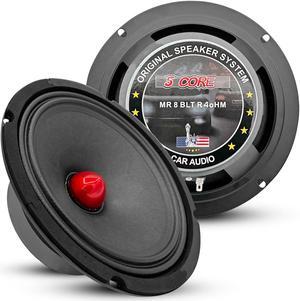 5 Core 8" Car Audio Speakers with Bullet 580 W 4 Ohm Mid-Range Loudspeaker MR 8 BLT R 4oHM