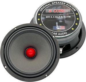 5 Core 6.5 Car Audio Speakers with Bullet 500 W 8 Ohm Mid-Range Loudspeaker MR 6.5 BLT R 8oHM
