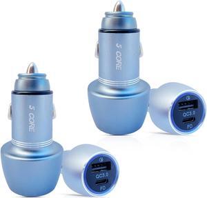 Car Charger Dual Smart Fast USB Port Adapter Speedy Charging Phone Car Plug 5 Core CDKC12