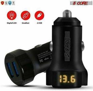 5Core 12V Car USB Fast Charger Dual USB Port Adapter For IPhone Samsung 10 Pack CDKC11 2USB