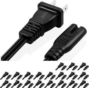 5 Core Extra Long AC Wall Power Cord for Led LCD TV Vizio Samsung 12 Feet 2 Prong PP 1002