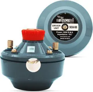 5 Core 50 Watt RMS (500W PMPO) 16 ohms Speaker Compression Driver 160Hz - 7KHz Frequency; Mid Range Tweeter Unit with Aluminium Body with Diaphragm Screw on Type (DU-50)