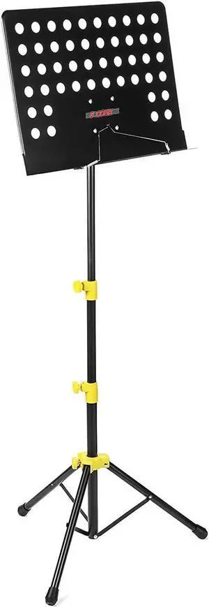 5 Core Sheet Music Stand Professional Folding Adjustable Portable Orchestra Music Sheet Stands; Heavy Duty Super Sturdy MUS YLW