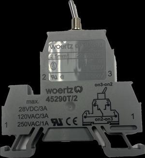 2 position toggle switch terminal block din rail mountable  without 30892 end cover