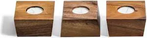 Kalmar Home Set of 3 candle Holders with tealights