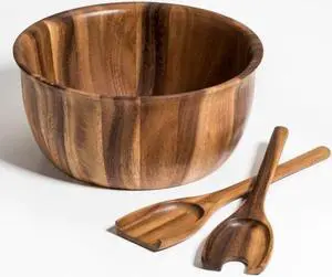 Kalmar Home Large Salad Bowl with Servers