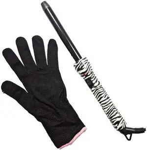 Proliss The Twister - 19mm Tourmaline-Infused Ceramic Pro Curling Wand - White Zebra
