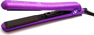 Proliss Infusion 1" Single Pass 100% Solid Ceramic Flat Iron - Diamond Collection - Metallic Purple