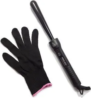 Proliss The Twister - 13mm-25mm Tourmaline-Infused Ceramic Pro Curling Wand - Black