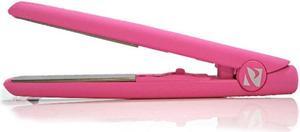 Proliss Mini Silk Travel-Perfect 0.5" Tourmaline Ceramic Dual Voltage Flat Iron - Diamond Collection - Pink