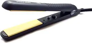 Proliss Infusion 1" Single Pass 100% Solid Ceramic Yellow Plate Flat Iron - Black