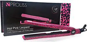 Proliss JET 1" Far-Infrared Tourmaline-Infused Ceramic Styling Iron - Pink Leopard (new)