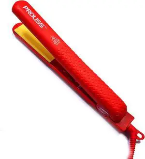 Proliss Sunshine Girl 1.25" Flat Iron w/Yellow Ceramic - Red