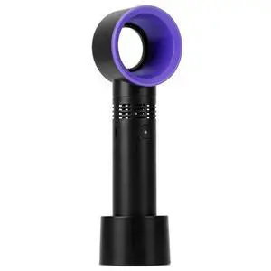Rechargeable Bladeless Fan - Handheld Cooling, 3 Gears, LED Indicator - Black - One size Rechargeable Bladeless Fan - Handheld Cooling, 3 Gears, LED Indicator - Black - One size