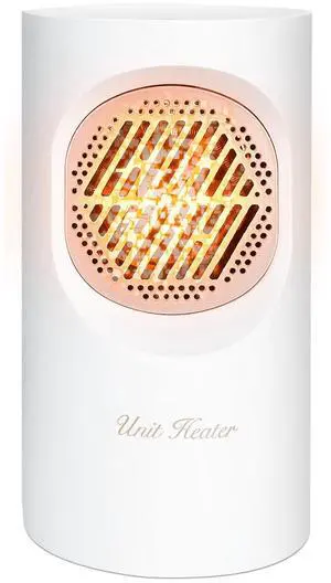 Portable Electric Heater 300W Mini Desktop Air Fan Heater for Office or Dorm - White - One size Portable Electric Heater 300W Mini Desktop Air Fan Heater for Office or Dorm - White - One size
