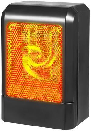 Portable Electric Heater 500W PTC Ceramic Fan with 3S Heating for Home & Office - Black - One size