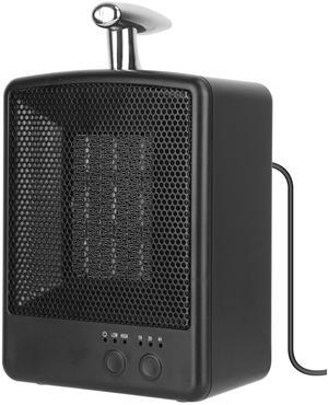 1000W Space Heater with Adjustable Temp, Timer, Tip Over Safety for Bedroom/Office - Black - One size