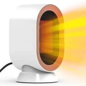 1200W Oscillating Space Heater, Mini Desk, 2 Modes, Fast Heat, Tip-Over Safe - Ivory - One size 1200W Oscillating Space Heater, Mini Desk, 2 Modes, Fast Heat, Tip-Over Safe - Ivory - One size