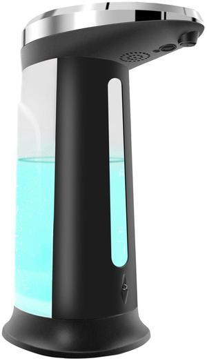 Anti-slip Sensor Soap Dispenser 400ML Refillable with 2 Drop Volume Adjustment - Black - One size