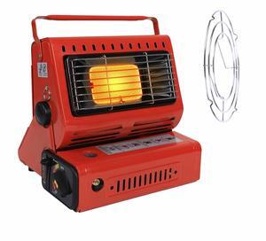 2-in-1 Butane Gas Burner Heater Camping Stove Outdoor Cooking & Heating - Red - One size