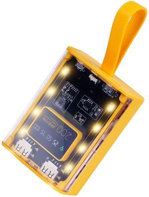 20K mAh Transparent Power Bank with 3 Cables 4 Light Modes LCD Display - Yellow - One size