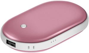 5000mAh Hand Warmer & Power Bank Rechargeable Double-Sided Heating - Rose Gold - One size