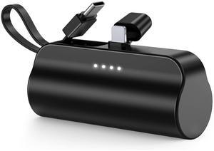 5000mAh Power Bank Type-C & IOS Dual Output for IOS & Samsung - Black - One size