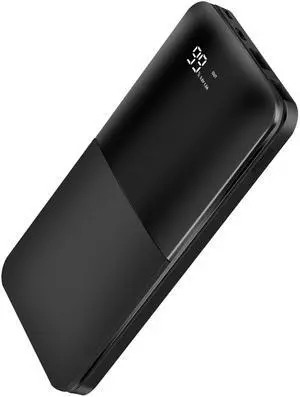 20K mAh Power Bank Dual USB Digital Display Portable Charger - Black - One size 20K mAh Power Bank Dual USB Digital Display Portable Charger - Black - One size
