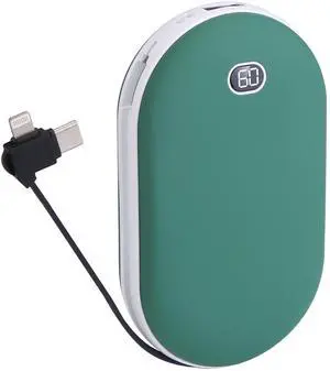 8000mAh 2-in-1 Hand Warmer Power Bank Rechargeable with 3 Heat Levels - Green - One size 8000mAh 2-in-1 Hand Warmer Power Bank Rechargeable with 3 Heat Levels - Green - One size