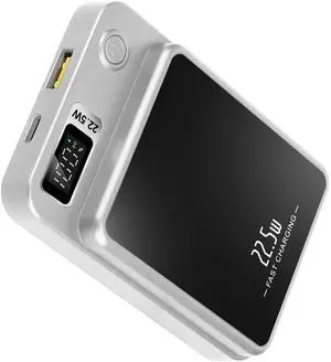 2-in-1 Magnetic Wireless Power Bank 10000mAh PD20W MagSafe Compatible - White - One size