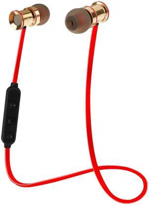 Wireless Sport Headset V4.1 In-Ear Stereo Mic Sweatproof Hands-Free - Red - One size