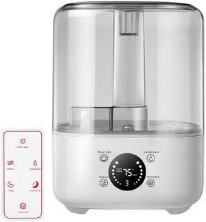 Fresh Fab Finds 5L/1.32Gal Humidifier w/ Sensor, Timer, UV, Adjustable Mist - White - One size Fresh Fab Finds 5L/1.32Gal Humidifier w/ Sensor, Timer, UV, Adjustable Mist - White - One size