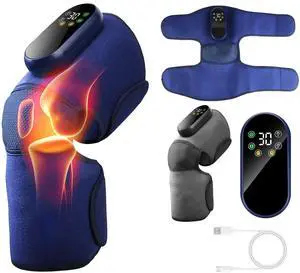 Fresh Fab Finds Cordless Heated Knee Massager 5 Heat & 3 Vibration Modes - Blue - One size