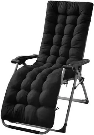 Fresh Fab Finds 66.92x22in Thickened Lounger Cushion Recliner Mat - Black - One size