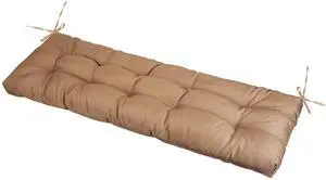 Fresh Fab Finds Bench Seat Cushion Waterproof Non-Slip w/ Ties 51x19in - Khaki - One size