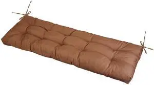 Fresh Fab Finds Bench Seat Cushion Waterproof 51x19in w/ Ties - Coffee - One size