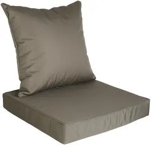 Fresh Fab Finds Outdoor Seat Cushion Set Waterproof Removable Cover - Dark Gray - One size