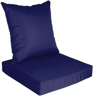 Fresh Fab Finds Outdoor Seat Cushion Set Waterproof Removable Cover - Dark Blue - One size Fresh Fab Finds Outdoor Seat Cushion Set Waterproof Removable Cover - Dark Blue - One size