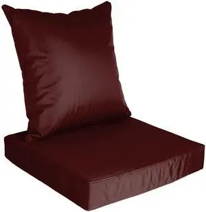 Fresh Fab Finds Outdoor Seat Cushion Set Waterproof Removable Cover - Jujube Red - One size