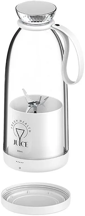 Fresh Fab Finds 16.9OZ 2-in-1 Rechargeable Juice Cup 6 Blades Blender - White - One size