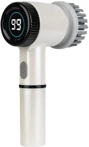Fresh Fab Finds Cordless Spin Scrubber, 5 Heads, 3 Speeds, IPX7 Waterproof - White Fresh Fab Finds Cordless Spin Scrubber, 5 Heads, 3 Speeds, IPX7 Waterproof - White