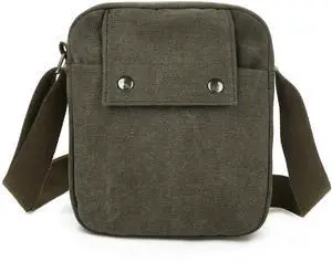 Fresh Fab Finds Canvas Crossbody Messenger Bag for Phone & Tablet - Green - One size